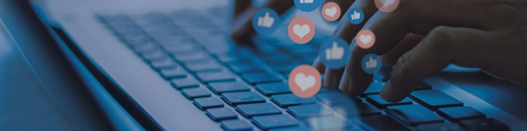 Hand typing on keyboard